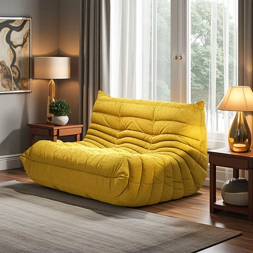 Beanbag Chair Caterpillar Lazy Sofa Floor Sofa Nap Couch 1 to 3 Seats Tatami Bed - Picture 1 of 63