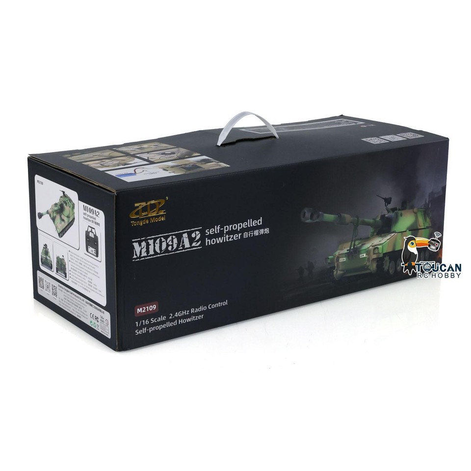 Char RC 1/16 M109A2 Obusier Autopropulsé – Infrarouge, Recul De Canon, Tir BB, Fumée Et Sons – RTR