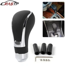 Black Universal Leather Automatic Car Shift Knob Manual Gear Stick Shifter Lever