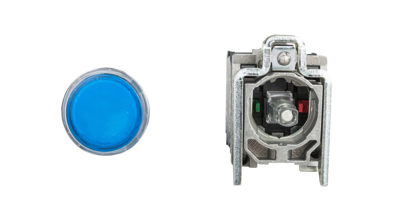 Spring-return 22mm push button with illumination 1Z 1R XB4BW36B5 /T2UK