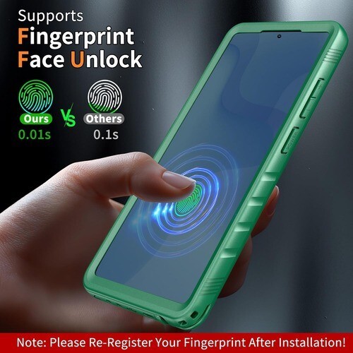 Custodia accogliente per Samsung Galaxy S23 ultra impermeabile verde - 360 (CONFEZIONE APERTA) - Foto 10 di 10