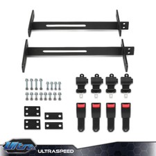 Fit for EZGO Yamaha Club Car Golf Cart 4 Retractable Seat Belts and Bracket Kit