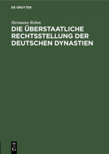 Thumbnail - Die Überstaatliche Rechtsstellung Der Deutschen Dynastien 6749