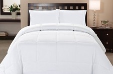Microfiber Goose Down Double Fill Alternative Comforter - White
