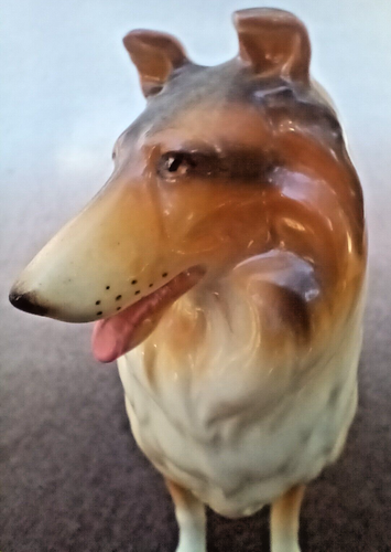 Collie Dog Shafford Figurine Large Ceramic Porcelain With Sticker - Picture 5 of 10