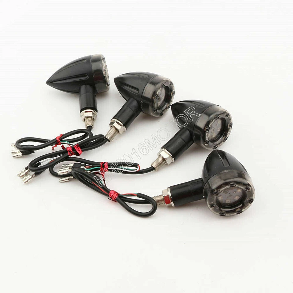 4X Mini intermitente LED de plástico de 2,2" para Harley-Davidson Dyna Street Bob FXDB Foto 3 de 4