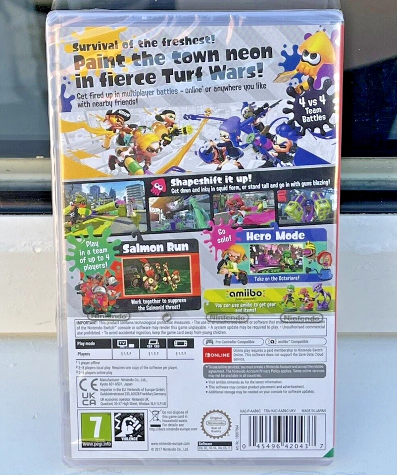 NINTENDO SWITCH SPLATOON 2 UK PAL **BRAND NEW FACTORY SEALED** - Image 2 of 2