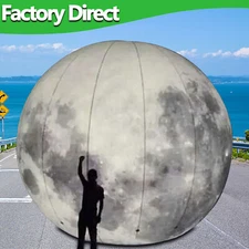 Colorful Inflatable Moon W/ LED Lights/Hanging Inflatable Moon Planet Model Toys