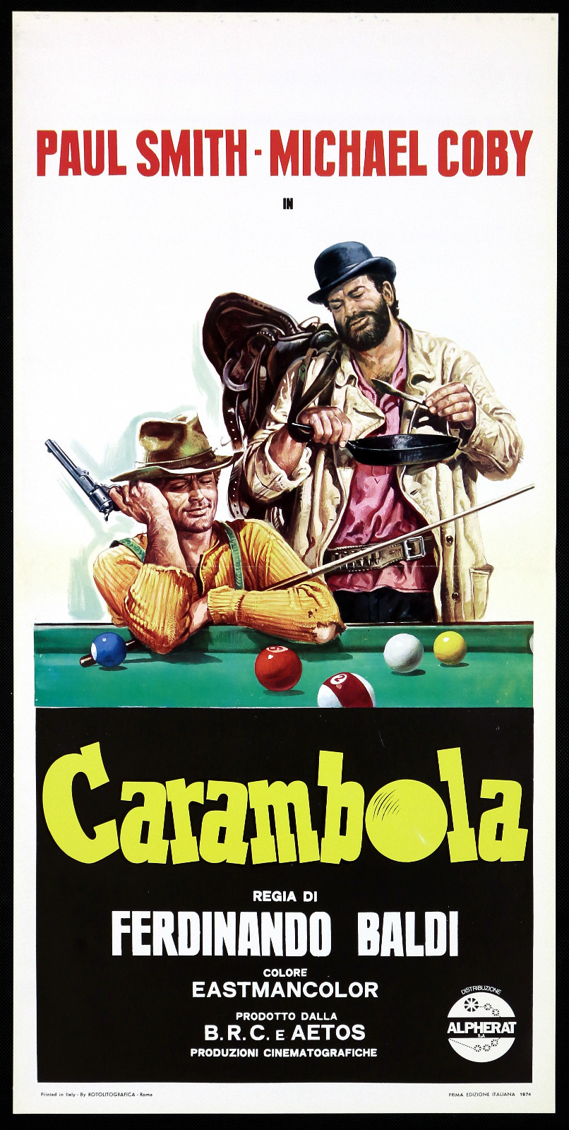 Locandina originale film Carambola (1974) - Regia di Ferdinando Baldi