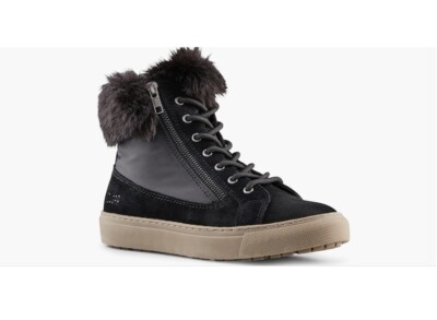 COUGAR DUBLINER FAUX FUR TRIM WATERPROOF BOOTIE WOMEN BLACK $140