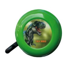 ♫♫ Bike Fashion Kinder Fahrradklingel / Glocke "Dino T-REX", grün♫♫, Ø 55mm