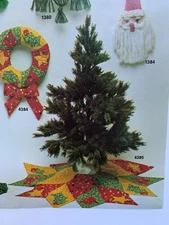 Vintage Artcraft Concepts Calico Tree Skirt Sewing & Applique Kit 4385