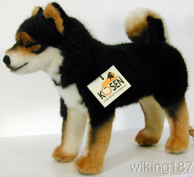 black shiba inu stuffed animal