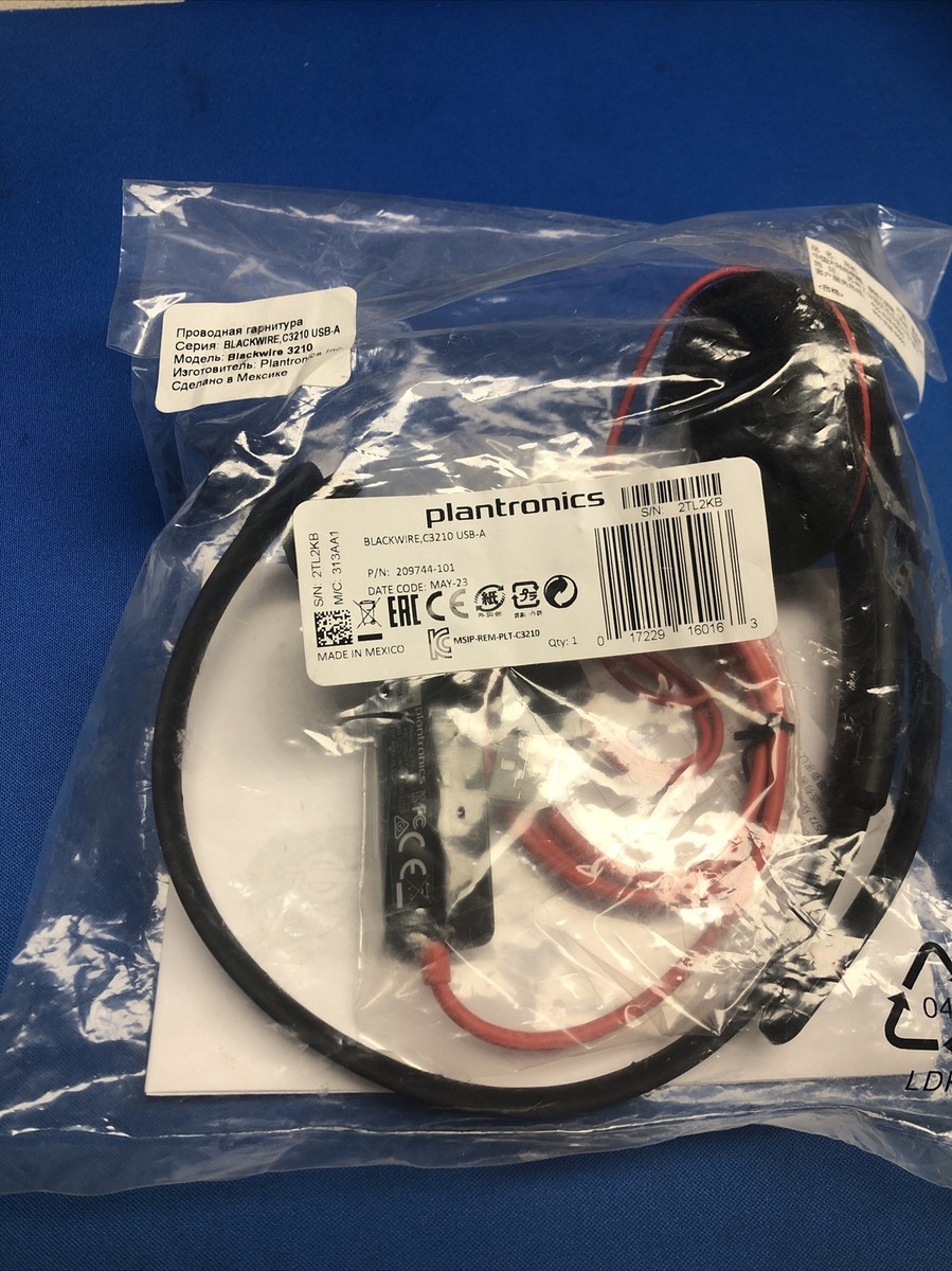 POLY PLANTRONICS 209744-101 Blackwire C3210 USB-A HEADST | eBay