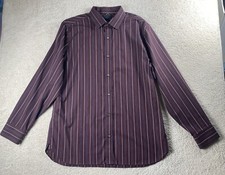 Banana Republic Shirt Men's XL 17-17 1/2 Non Iron Slim Fit Long Sleeve Striped