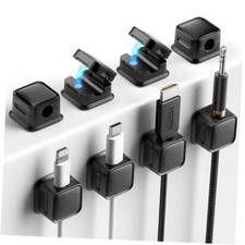 8 Pack Cord Organizer Holder,Costop Strong Adhesive Desk Cable 8pack Black