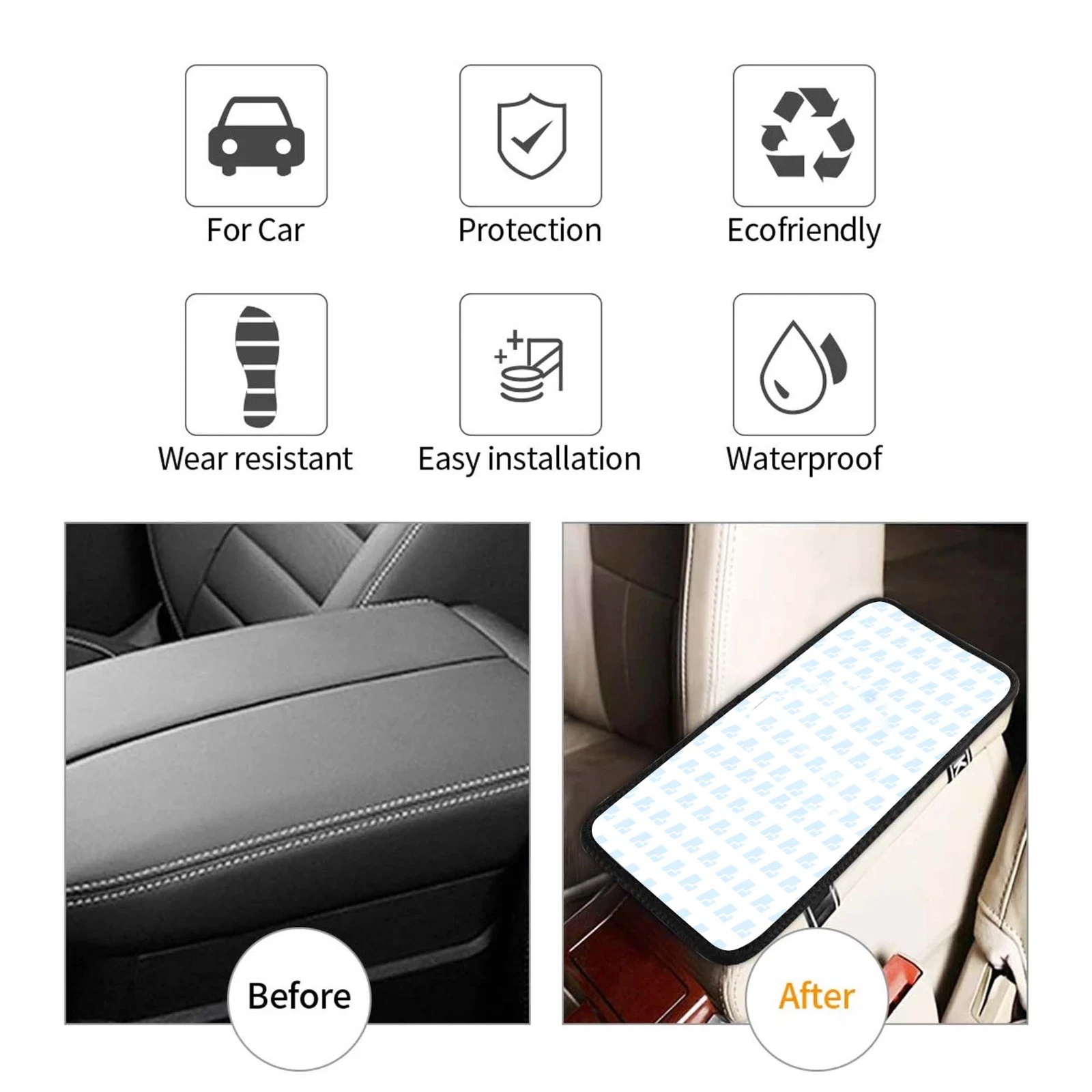 Kiss Band Printed Car Center Console Cover