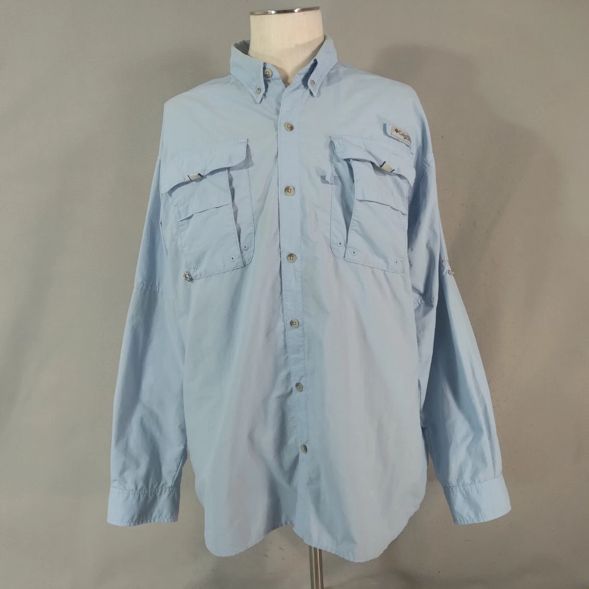 Columbia PFG shirt men's XL extra large Blue long sleeve Dri-Fit vented  outdoor