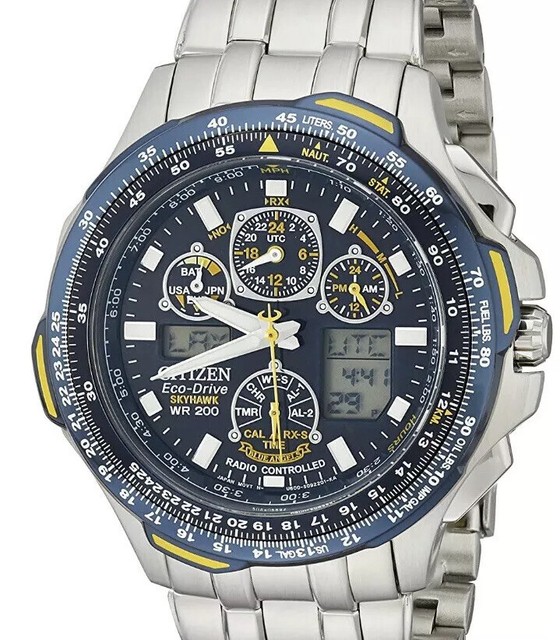 Citizen Eco-drive Skyhawk Blue Angles Wr200 Radio ...