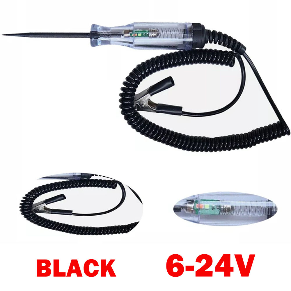 DC 12V Voltage Test Pen Probe 6-24V Car Electric Circuit Tester Spring Wire HOT