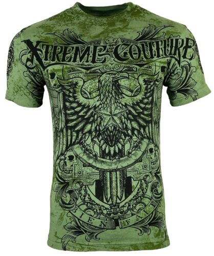 T-shirt uomo Xtreme Couture by Affliction PATRON Biker Eagle tatuaggio S-5XL - Foto 1 di 9