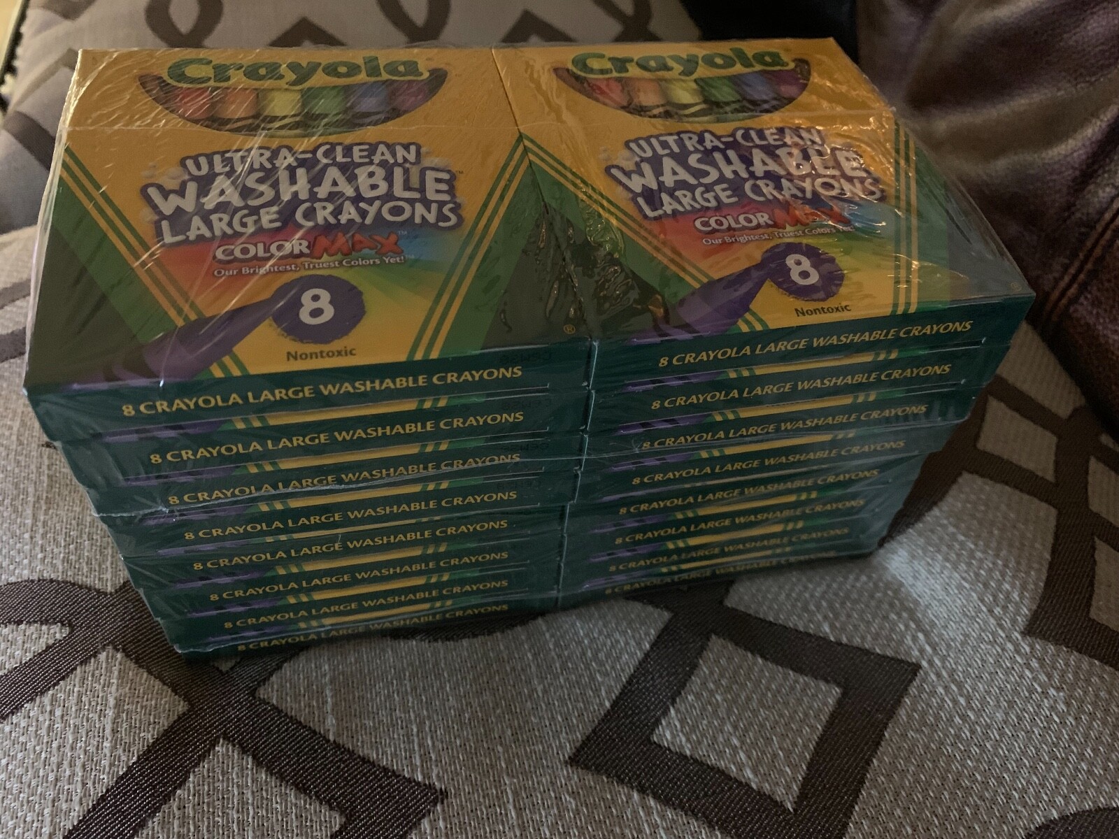 New Crayola Ultra-Clean Washable Large Crayons ColorMax 16-Packs 8-Crayons/Pack