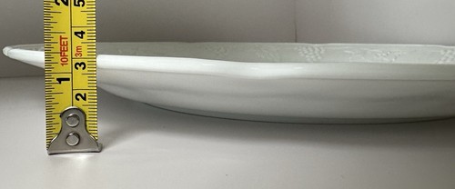 Indiana Harvest Grape Milk Glass Cake Plate Dessert Serving Plate Platter 13.5" - Picture 4 of 4