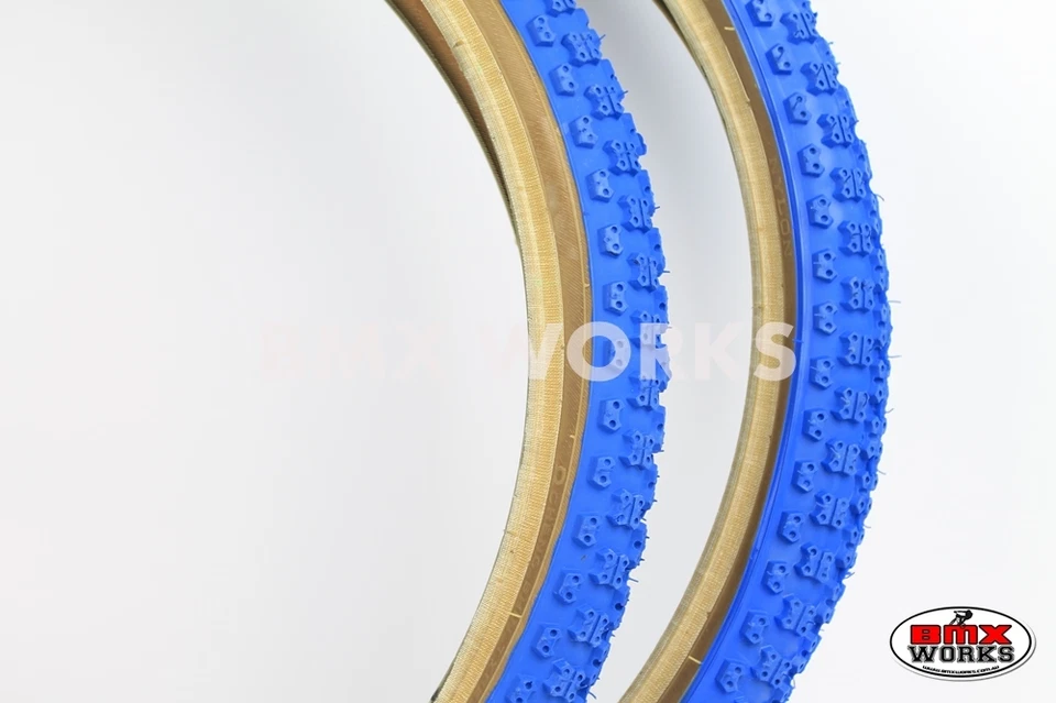 CST Comp 3 Blue with Skinwall Sides BMX Tyres 20" x 2.125" Sold In Pairs
