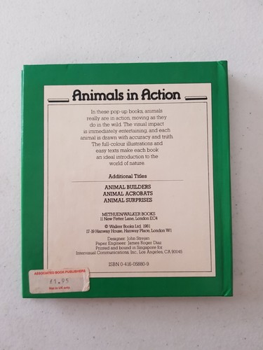 Libro emergente Animals in Action - Animal Athletes 1981 HC David Nockels - Imagen 2 de 3