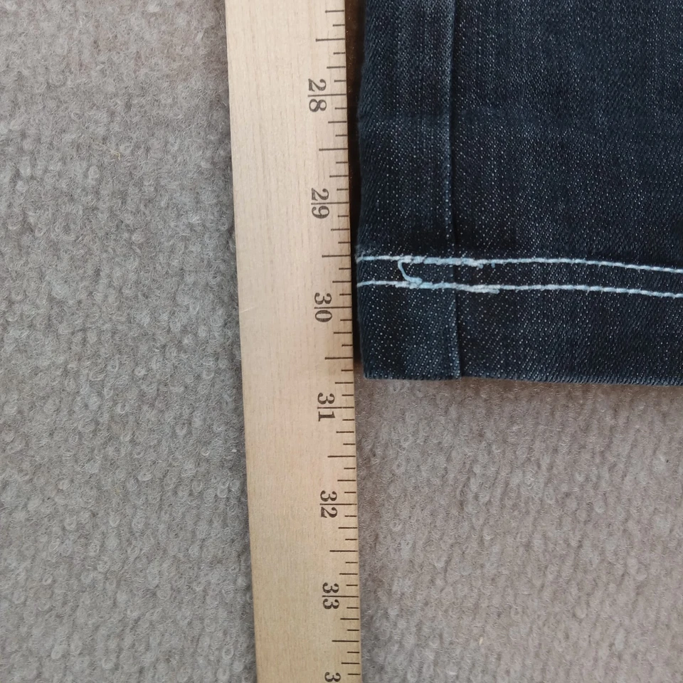 Jeans masculino vintage Platinum Gear 38x31 azul reto folgado hip hop pássaro Y2K grunge - Imagem 3 de 4