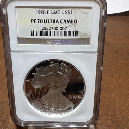 1998-P Proof American Silver Eagle PF-70 NGC