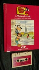 TALKING MICKEY MOUSE A MYSTERY IN PARIS BOOK/TAPE WORLDS OF WONDER HC