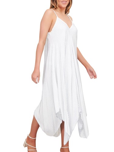 Maxi vestido de verano italiano con tirantes estampado de playa con cuello en V sin mangas para mujer - Imagen 182 de 253