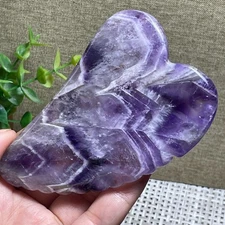 4'' Amethyst Gua Sha Facial Massage Anti Wrinkle Massage Tool Body Massage Stone