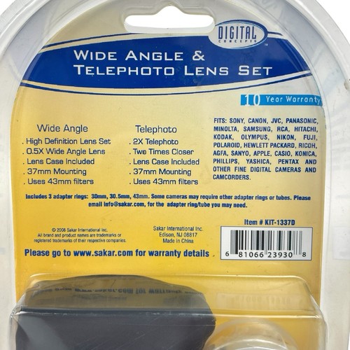 Digital Concepts Video Wide Angle & Telephoto Lens Set KIT-1337D - Picture 4 of 6