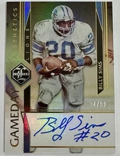2023 Panini Limited Billy Sims GDA-BSI Gameday Aesthetics Auto /99 Detroit Lions