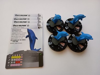 Heroclix Lot of 4x Space Dolphin 011 DC Lantern Legacy (generics)