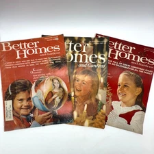 Vtg Lot Better Homes & Gardens December 1960-70 Christmas Ephemera Advertising
