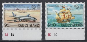 Caicos Islands 1984. UPU. Scott # 47-48. MNH, VF