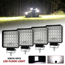 4PCS 240W LED Work Light Truck Offroad Tractor Flood Lamp 12V-24V Square 4inch