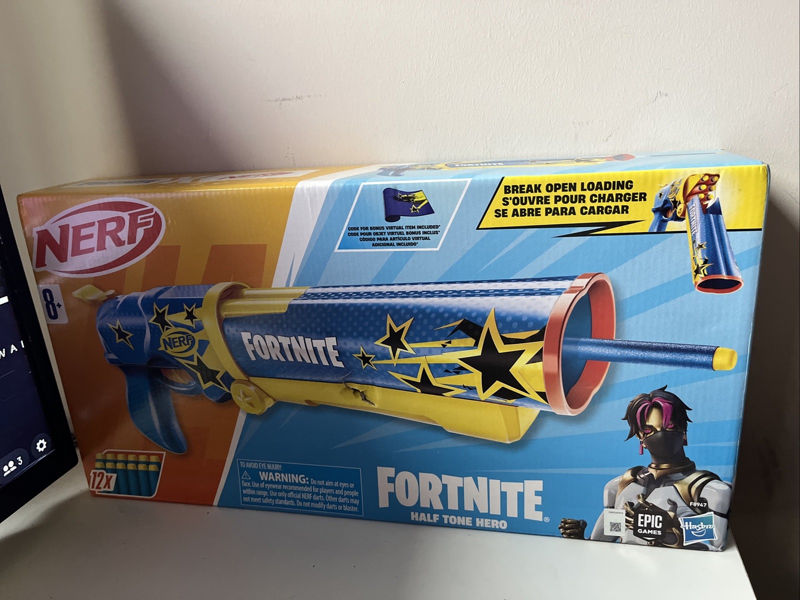 Half Tone Hero F8947 Dart Blaster Toy (Fortnite X NERF) Brand New. Fast Postage