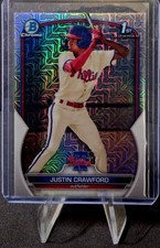 2023 Bowman Chrome 1st Justin Crawford Mega Box  Mojo Refractor #BCP-3Phillies