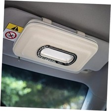 Beige Car Mask Tissue Holder - Sun Visor Napkin Holder - Car Tissue Holder
