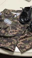Build a Bear Military Camo Army Fatigues Uniform Teddy Clothes, boots, dog tag