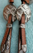New Silver Double Slide Ear Horse Show Headstall by Dale Chavez