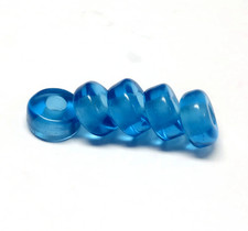 5 Pcs. AA Smooth Blue Topaz Gemstone 5mm Big Hole Beads Large Hole Beads 14x8mm