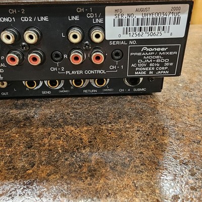 Vintage Pioneer DJM-600 Professional DJ Mixer 4-channel Silver | eBay