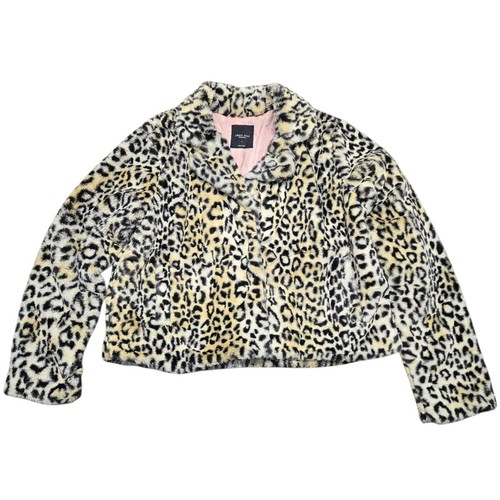 Giacca cappotto pelliccia sintetica bacio angelo leopardato stampa animalier taglia grande L - Foto 1 di 8