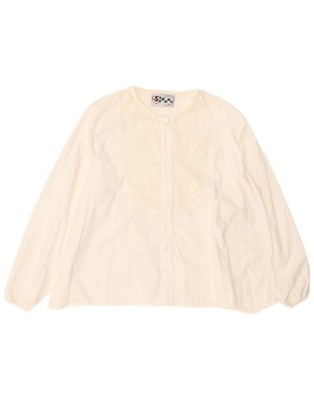 SIMONE Damen Shirt Bluse IT 46 Large Weiß Baumwolle QT01