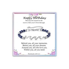 Birthday Gifts for Her Women, Unique Wave Bracelets for Happy Birthday 18th, 21s